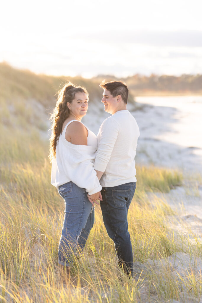 Beach engagement session photo