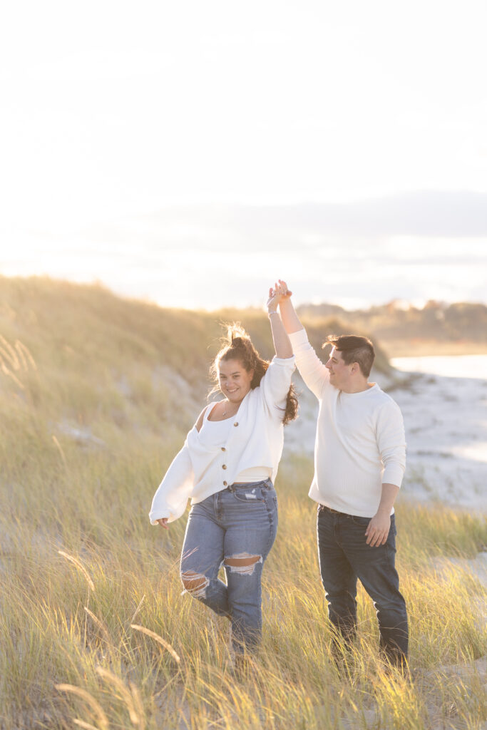 Golden hour engagement session